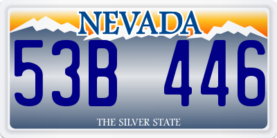 NV license plate 53B446