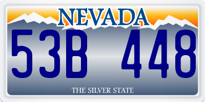 NV license plate 53B448