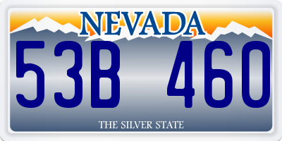 NV license plate 53B460