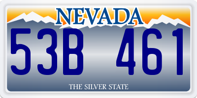 NV license plate 53B461