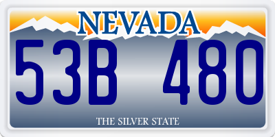 NV license plate 53B480