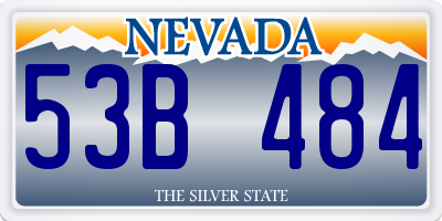 NV license plate 53B484