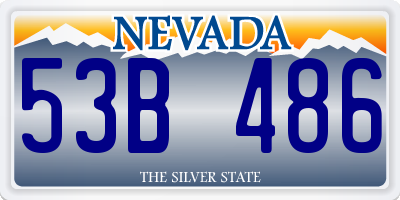 NV license plate 53B486