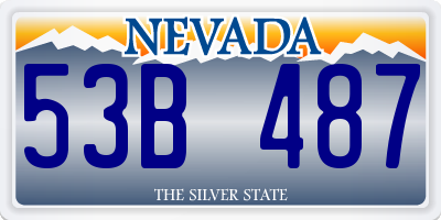 NV license plate 53B487