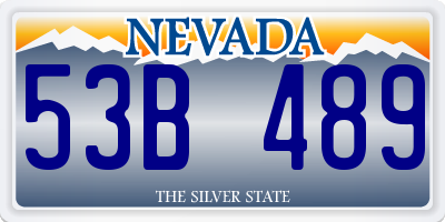 NV license plate 53B489