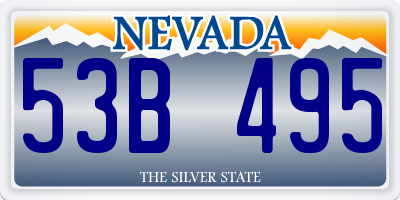 NV license plate 53B495