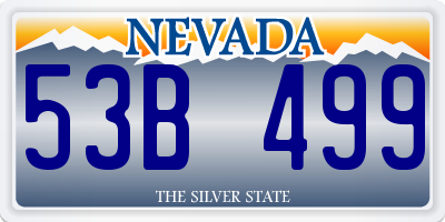 NV license plate 53B499