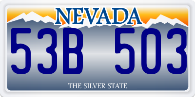 NV license plate 53B503