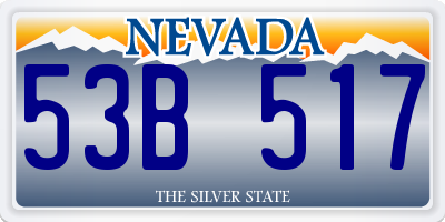 NV license plate 53B517