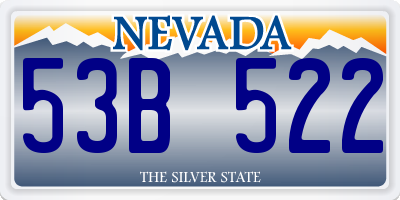 NV license plate 53B522