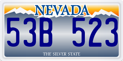 NV license plate 53B523