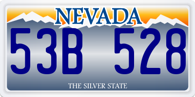 NV license plate 53B528