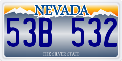 NV license plate 53B532