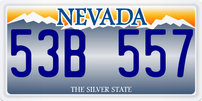 NV license plate 53B557
