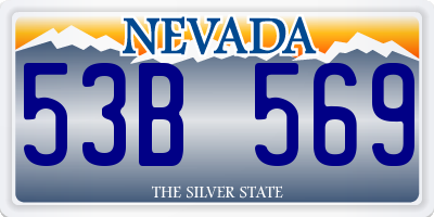 NV license plate 53B569