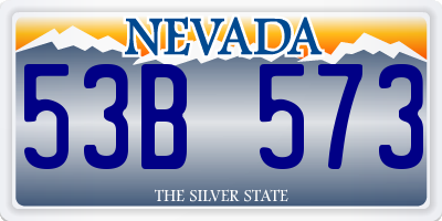 NV license plate 53B573