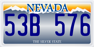 NV license plate 53B576