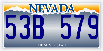 NV license plate 53B579