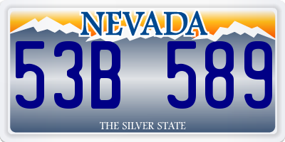 NV license plate 53B589