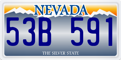 NV license plate 53B591