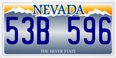 NV license plate 53B596