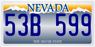 NV license plate 53B599