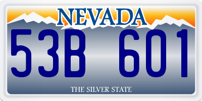 NV license plate 53B601