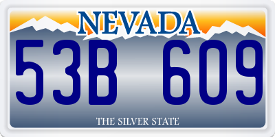 NV license plate 53B609