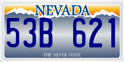 NV license plate 53B621