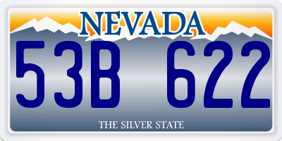 NV license plate 53B622