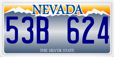NV license plate 53B624