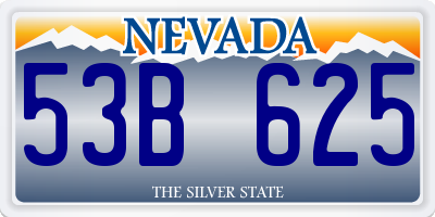 NV license plate 53B625
