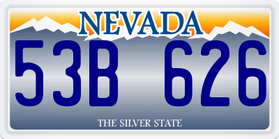 NV license plate 53B626