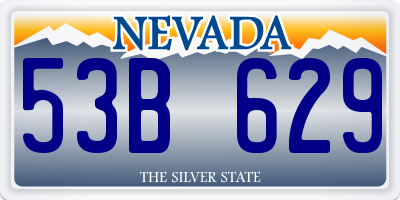 NV license plate 53B629