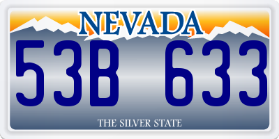 NV license plate 53B633