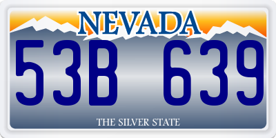 NV license plate 53B639