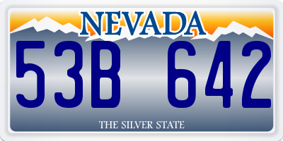 NV license plate 53B642