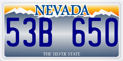 NV license plate 53B650
