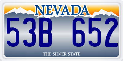 NV license plate 53B652