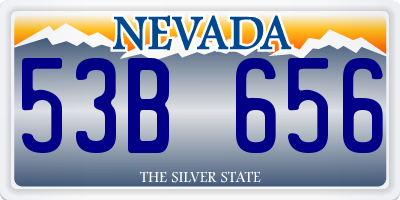 NV license plate 53B656