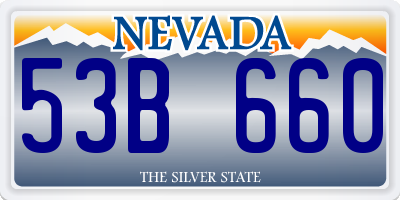 NV license plate 53B660