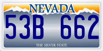 NV license plate 53B662