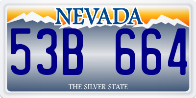 NV license plate 53B664