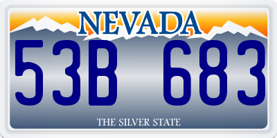 NV license plate 53B683