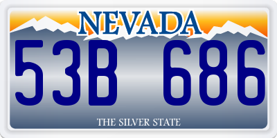 NV license plate 53B686