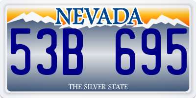NV license plate 53B695