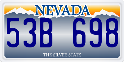 NV license plate 53B698