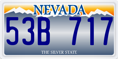 NV license plate 53B717