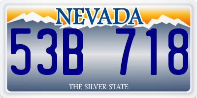 NV license plate 53B718