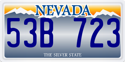 NV license plate 53B723